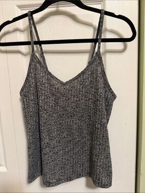 SO Gray Ribbed V-Neck Camisole